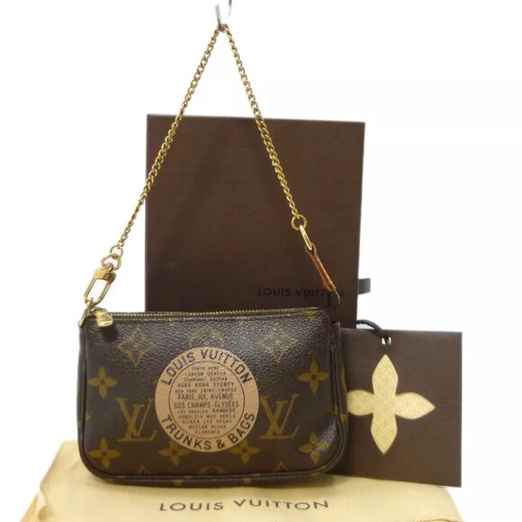 Auth LOUIS VUITTON Mini Pochette Accessoires T&B Pouch M60153 Monogram - Picture 1 of 12